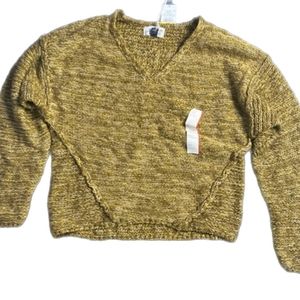 Universal thread, womens, multiple sizes dark yellow v-neck knit sweater, NWT